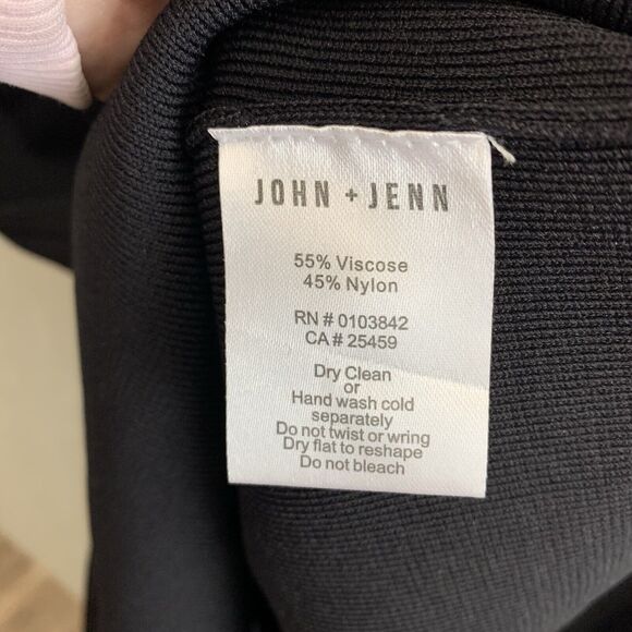John + Jenn Side Laced Knit Dress Black Sleeveless Medium NWT - Picture 10 of 10